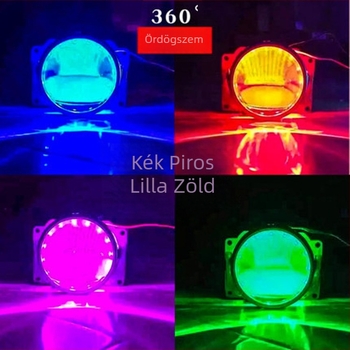 360° démon szem LED autóhoz – halo lámpa készlet, 2 darab