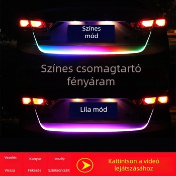 Autó hátsó csomagtartó világítás — dekoratív csík és irányjelző, csomagtartó díszítés, ló éve motívum