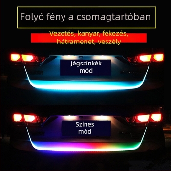 Autó hátsó csomagtartó világítás — dekoratív csík és irányjelző, csomagtartó díszítés, ló éve motívum