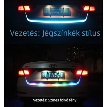 Autó hátsó csomagtartó világítás — dekoratív csík és irányjelző, csomagtartó díszítés, ló éve motívum