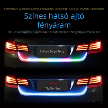 Autócsomagtartó LED világítás folyó fényhatással, index és féklámpa – Modell WXD; gyárilag eredeti beszállító