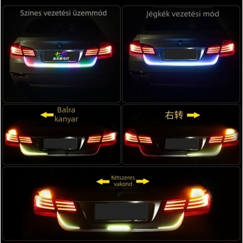 Autócsomagtartó LED világítás folyó fényhatással, index és féklámpa – Modell WXD; gyárilag eredeti beszállító