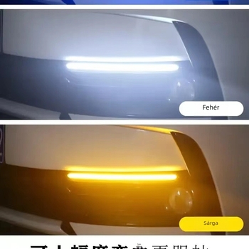 Autó LED nappali világítás kettős színű irányjelzővel – 12V, 5W, 350 lm, univerzális kompatibilitás