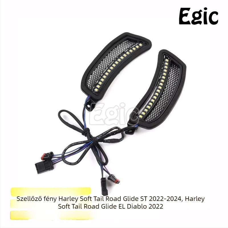 Egic Légcsatornás indexlámpa Harley Softail Low Rider ST-hez, LED nappali fény, modell AHL-052, 2022–2024