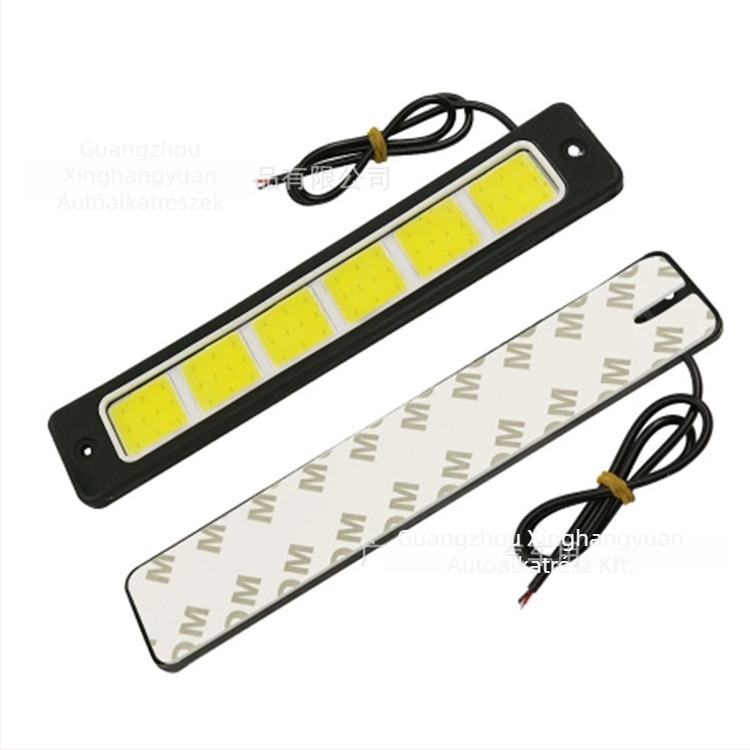 Autó COB LED nappali fénycsík, szilikon puha fénycsík, ultranagy fényű LED nappali világítás
