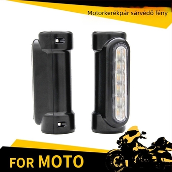 Harley motorkerékpár LED védőcső lámpa, alumínium csiptetővel, 12W, 9-30V, 6000K, vízálló