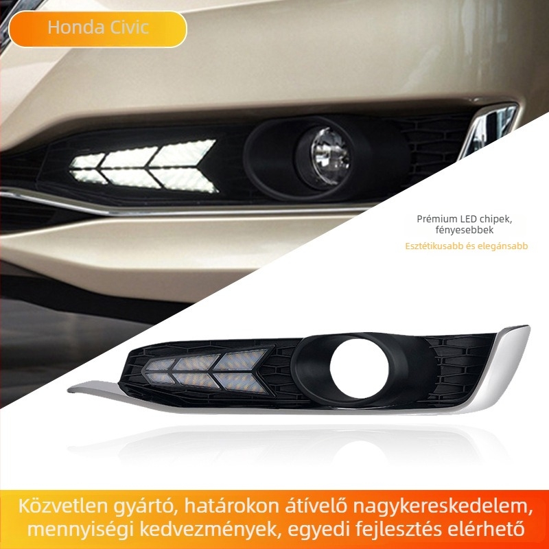 Honda Lingpai 16-17 LED nappali fények, 12V, 3800 lm, ABS ház, akril lencse