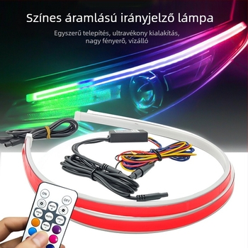 Ultra vékony autó LED nappali fények, alkalmazáson keresztüli vezérlés, színes fényvezető és indexfunkció