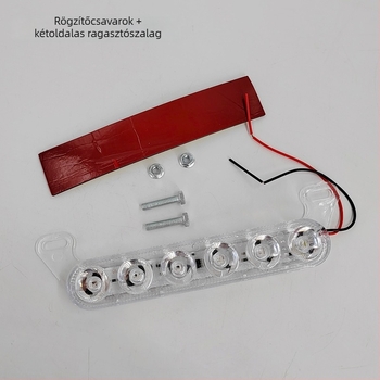 LED napi fény elektromos járművekhez és motorkerékpárokhoz, ultra‑fényes villogó riasztó fény, 12V hátsó lámpa