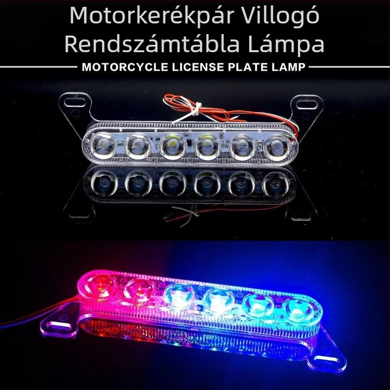 LED napi fény elektromos járművekhez és motorkerékpárokhoz, ultra‑fényes villogó riasztó fény, 12V hátsó lámpa