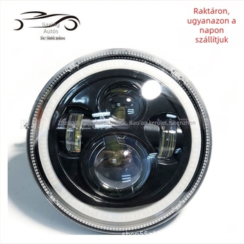 7 hüvelykes LED fényszóró Harley-Davidson motorkerékpárhoz, kettős fénylencsével és nappali fény