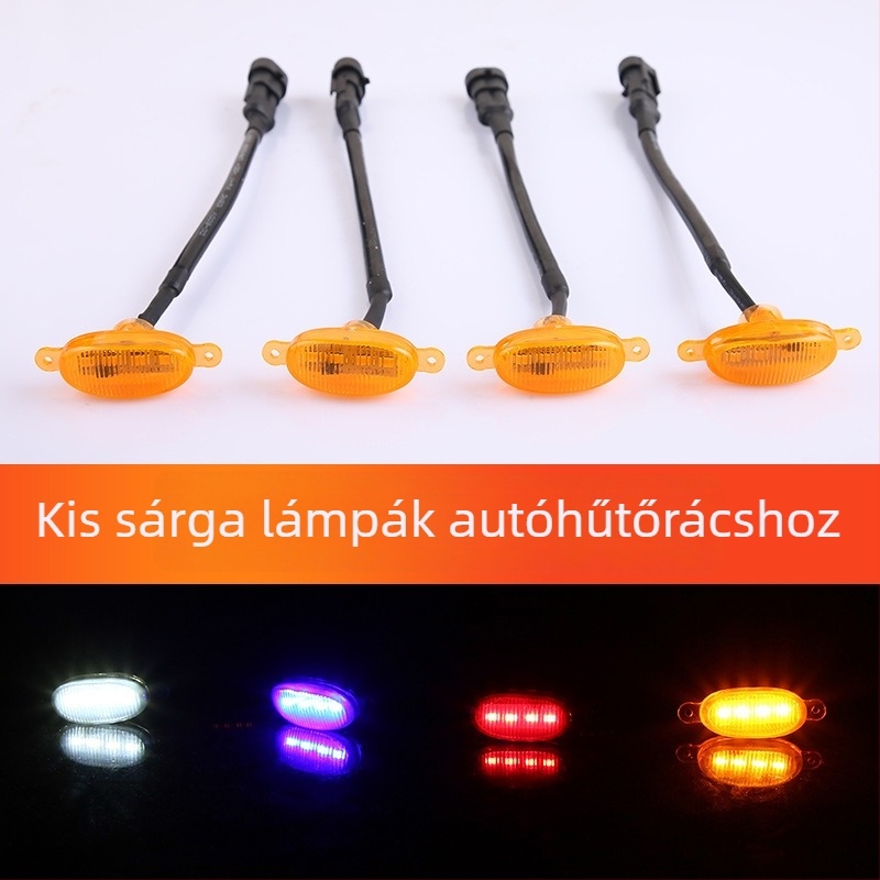 LED kis sárga nappali fény off-road pickup elülső honeycomb rács dekoratív világítás