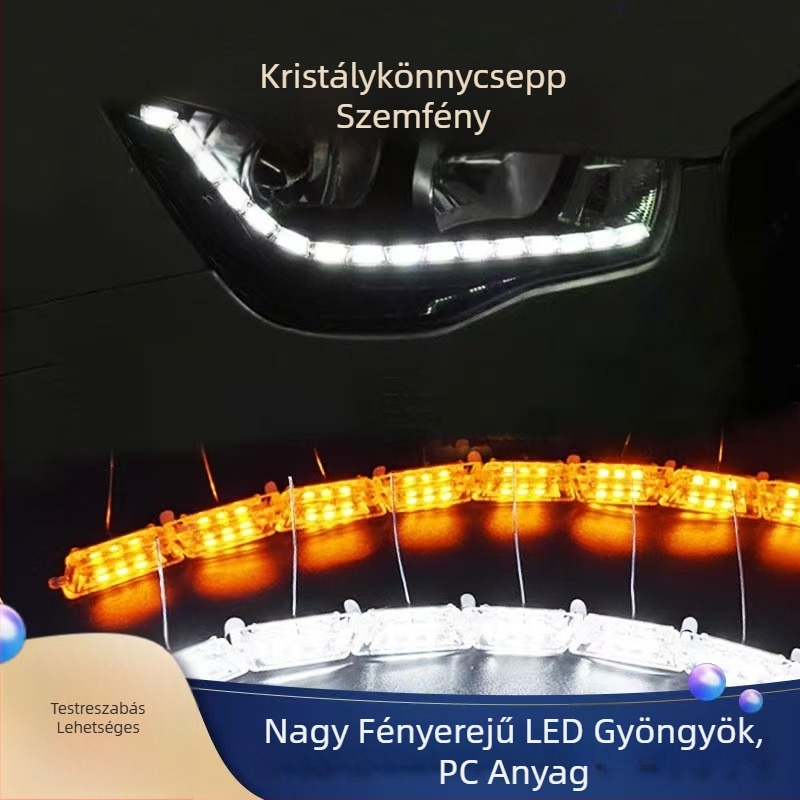 Kristálytiszta LED napi világítás fényvezető csíkkal autóhoz