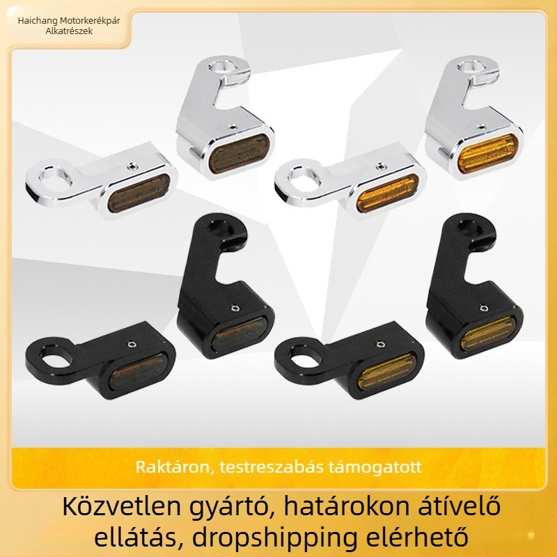 Harley-Davidson Softail/Street Fighter – mini kettős irányjelző nappali világítással, sárga fény
