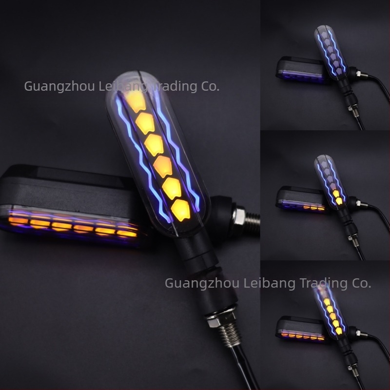 Motorkerékpár LED szekvenciális indexlámpa, vízálló, 12V, ABS ház