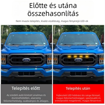 Ford F-150 első keret nappali világítás, kis sárga LED