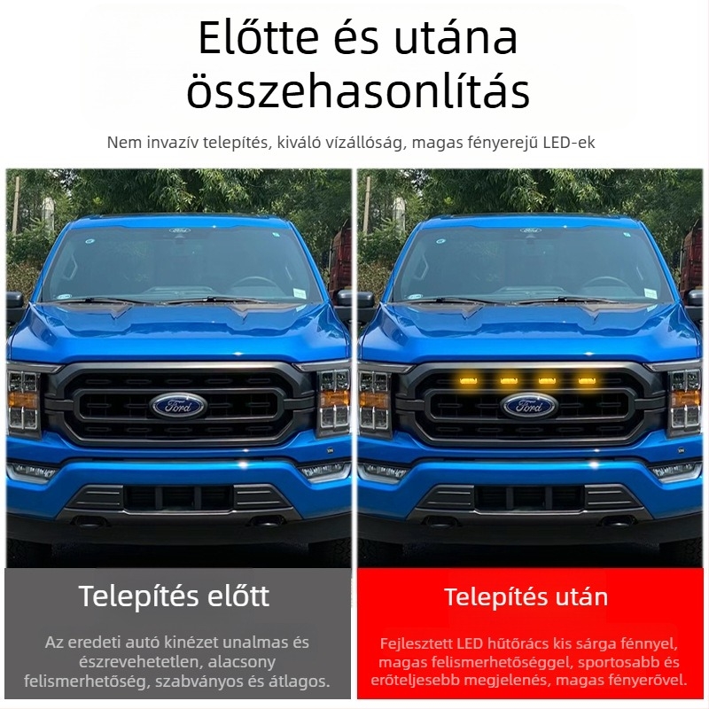 Ford F-150 első keret nappali világítás, kis sárga LED