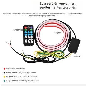 Motorháztető LED nappali fények – ultra-fényes világítócsík több üzemmóddal és indexszel