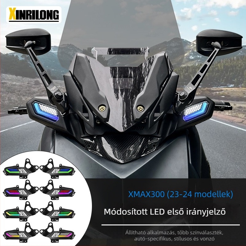 Yamaha XMAX250/300 számára nappali fényes irányjelző készlet, LED, 12V, ABS+LED, Modell HPMP-D031