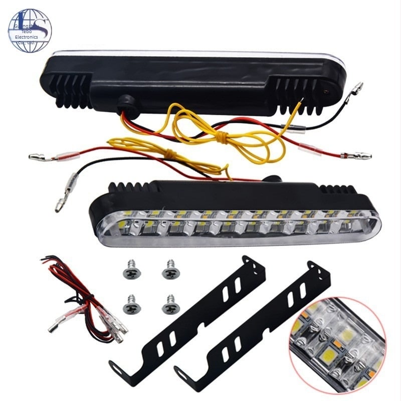 30LED LED nappali világítás kettős színnel, index villogóval, 12V, 15W, vízálló