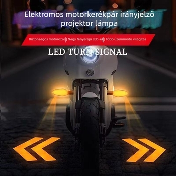 12V-os projekciós irányjelző lámpa motorkerékpárokhoz és elektromos járművekhez – LED, nagy fényerő, vízfolyás effektus