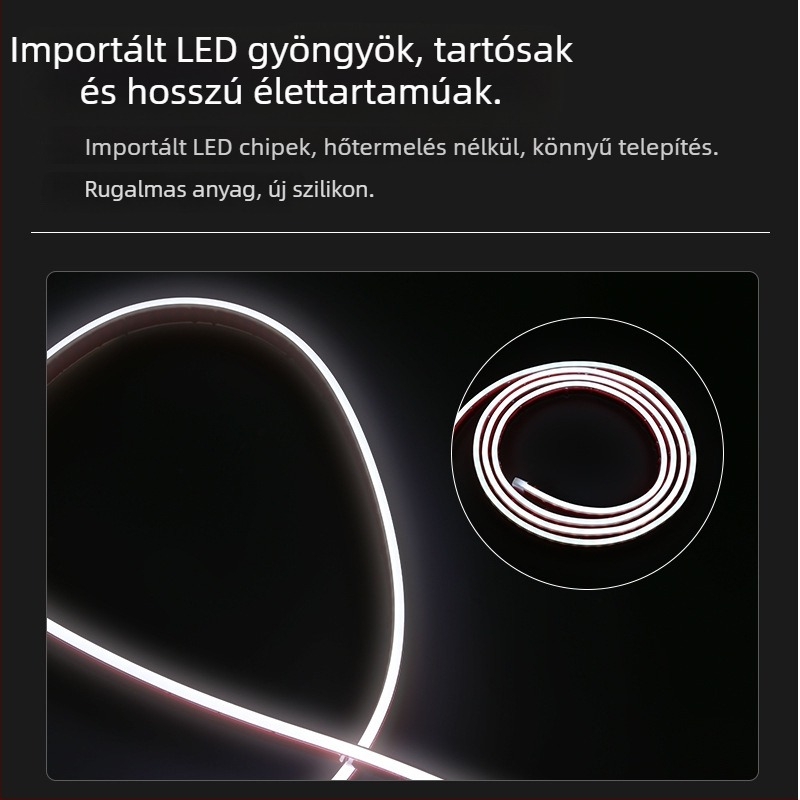 Szilikon motorháztető LED fények – nappali világítás, dekoratív radiátorrács világítás