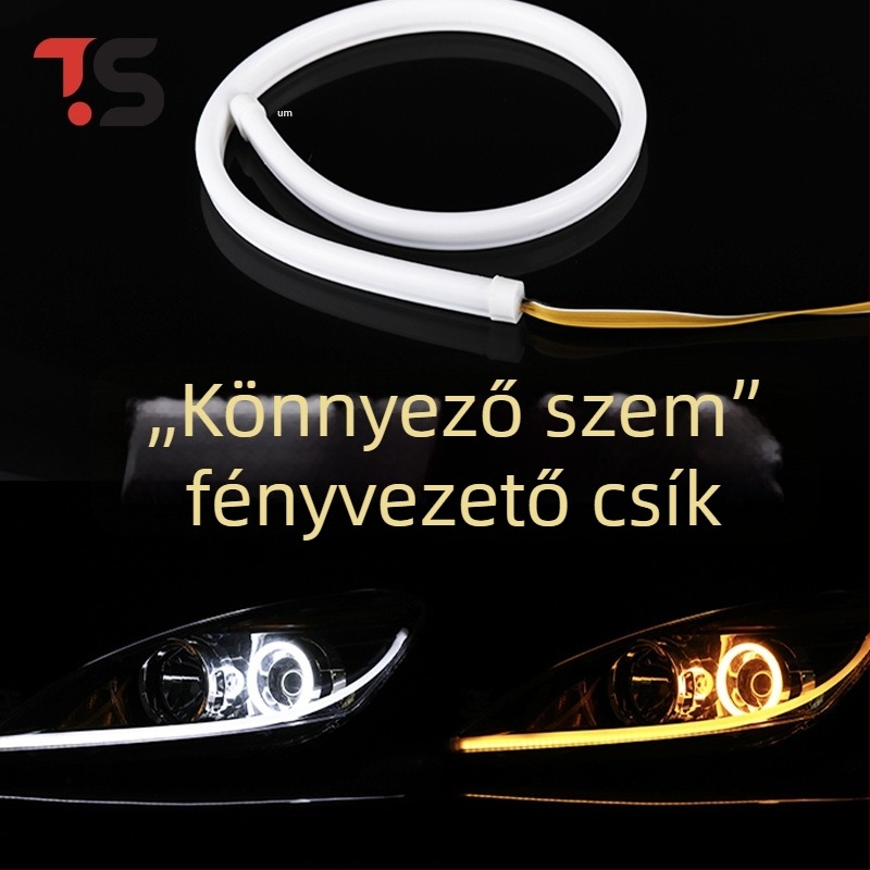 Autó nappali menetfény LED-szalag, szilikon nedvességálló dekoratív fénycsík, 30/45/60 cm