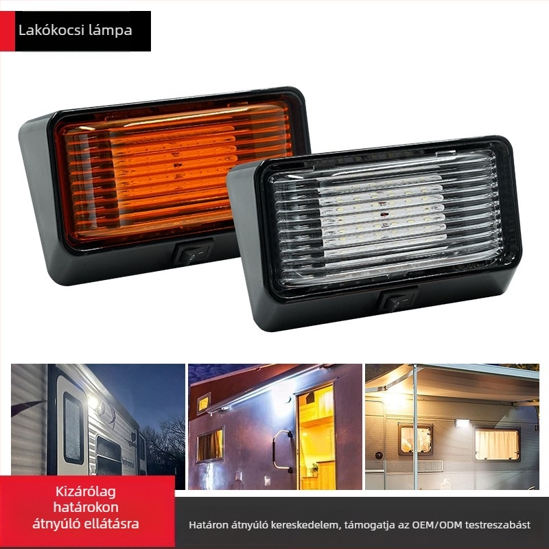 LED olvasólámpa lakókocsikhoz és teherautókhoz - tető belső világítása és vészvilágítás