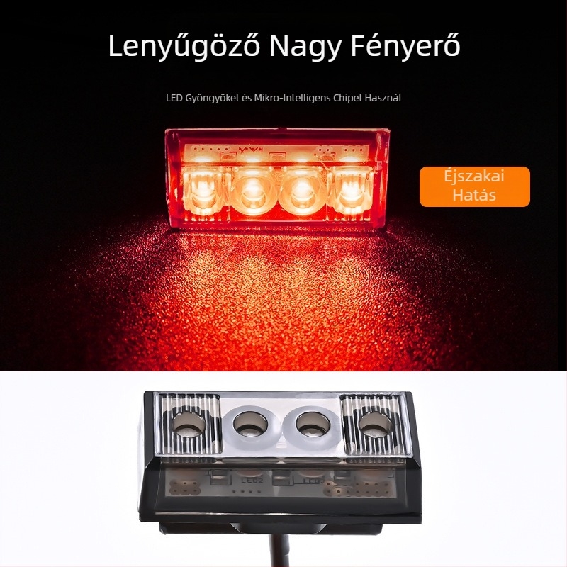 12V-os vízálló LED nappali fény az autó középső első rácsához, sárga figyelmeztető fény, dekoratív világítás