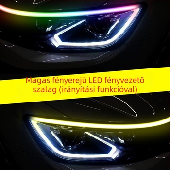 Yi Xingsheng YXS88 autó LED fénycsík nappali világításra, ultra vékony, kettőszínű folyó fényhatás, 12V, 10W, IP67, 0.25A