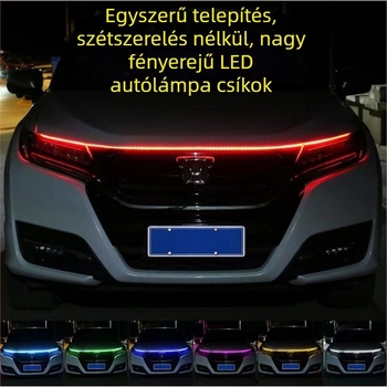 RGB LED nappali világítás a frontális hűtőmaszkon át, beépített fényvezetővel a motorháztető része számára