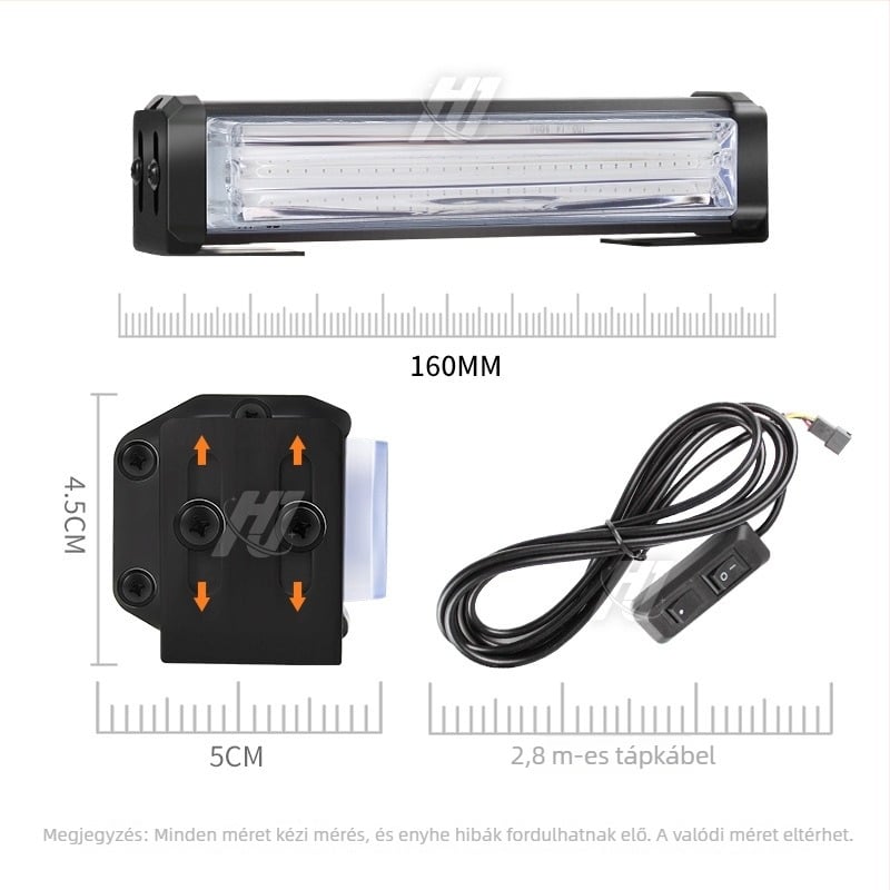 COB LED Lökhárító világítás, nappali fény, 20W, 12-24V, 6000K, univerzális teherautókhoz és terep gépekhez