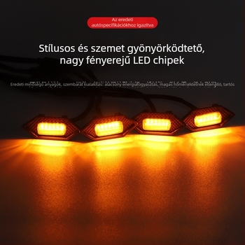 Honda CR-V elülső grill LED sárga nappali fény – módosítás, az autóhoz tervezve, károsodásmentes telepítés