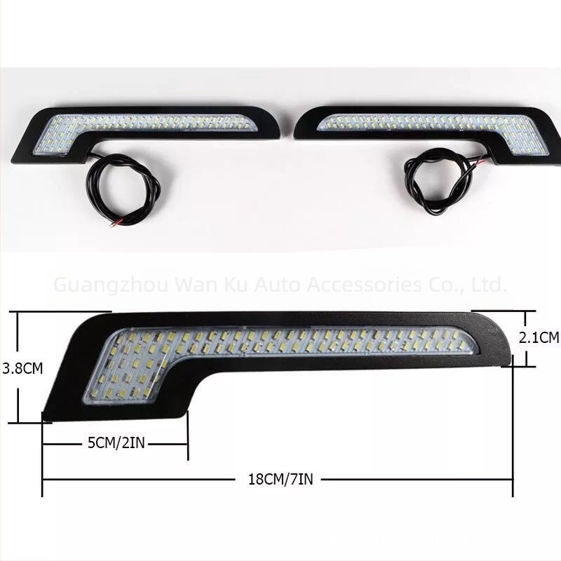 Autó LED nappali menetfény — alumínium + LED, 12V, 33W, élettartam 30 000 óra, Modell: 7- alakú 3014