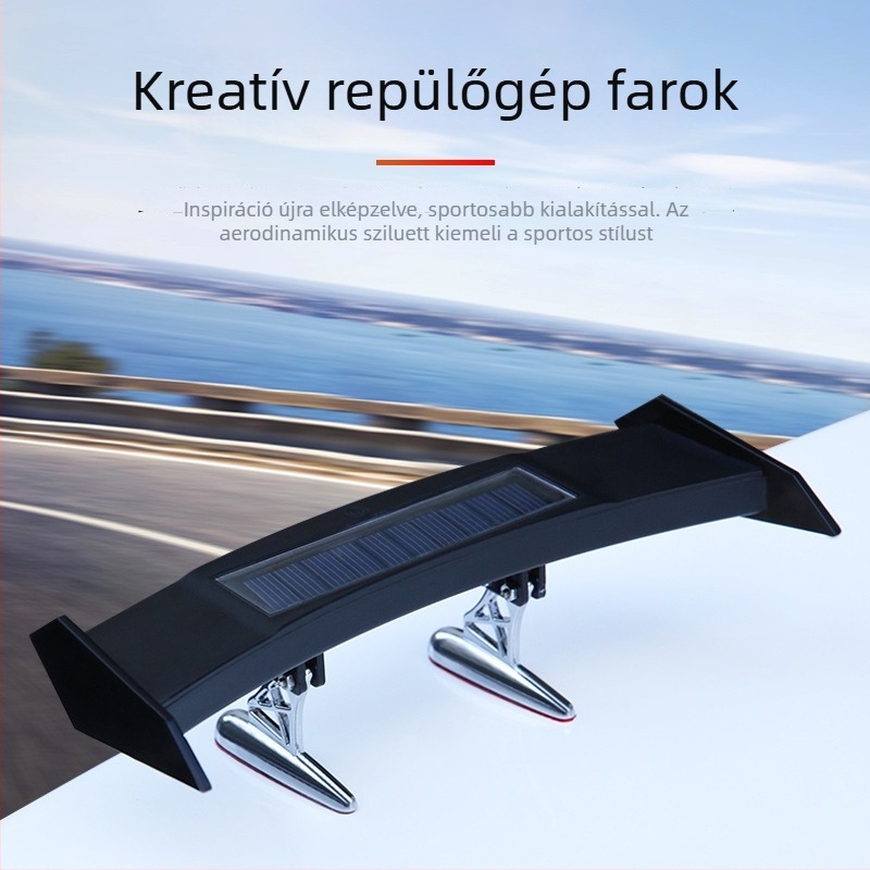 Napelemes mini hátsó lámpa autókhoz – univerzális illeszkedés, figyelmeztető villogó ütközés ellen, Modell: Solar mini tail light, Márka: Samurai Car