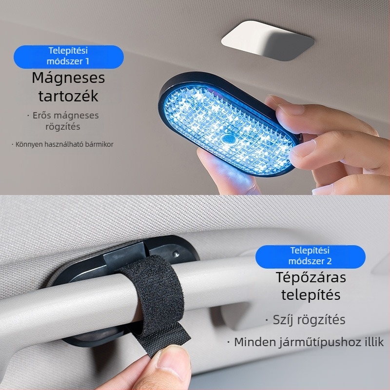 LED olvasólámpa mágneses tartóval járművekhez - 5V, 200mA, Teljesítmény 25, Modell Y-039, Univerzális kompatibilitás