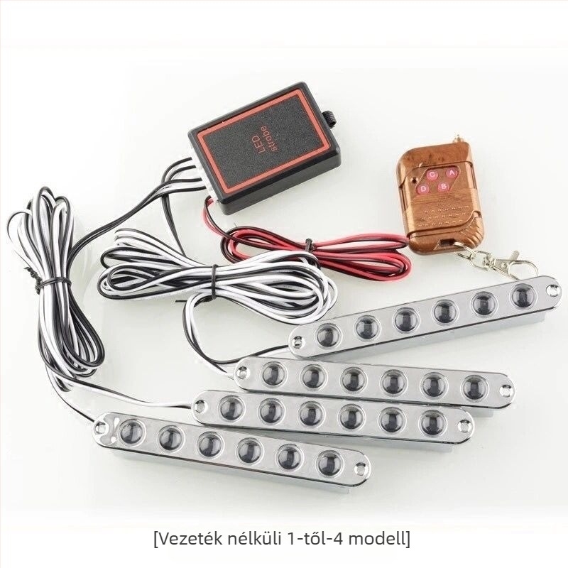 Guineston Eagle Eye Flash Lamp – autó grill-strobe fény, 12V, 18W, alumínium ház