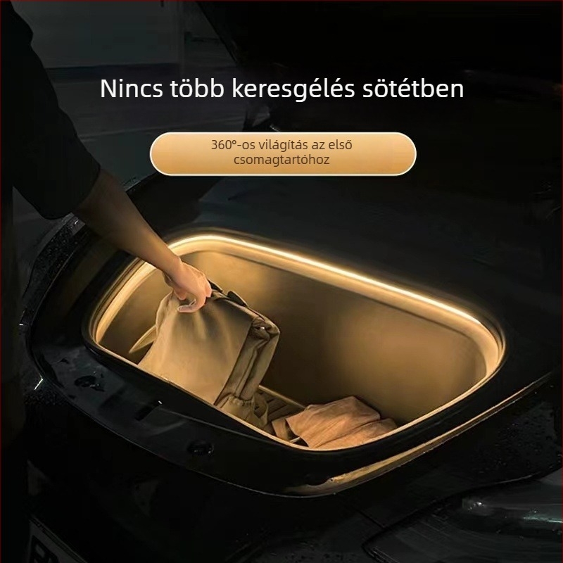 Model 3/Y első csomagtartó környezeti lámpa burkolat, szilikon, károsodásmentes telepítés