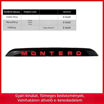Mitsubishi Pajero/Montero 2009-2015 ködfény-sáv, hátrameneti világítás, hátsó világítás és indexlámpa