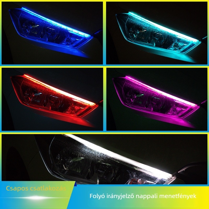 30 cm hosszú LED ultra vékony menetfény-sáv autókhoz, univerzális használat, fényáram és irányjelző effekt
