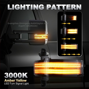 Hátulnézet tükör irányjelző Chevrolet Silverado/Sierra-hoz — 5W, 12V, PC&ABS ház, 50 000 órás élettartam