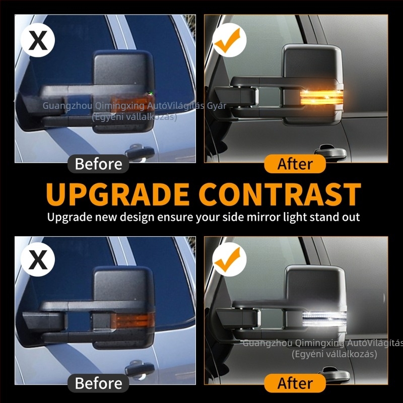Hátulnézet tükör irányjelző Chevrolet Silverado/Sierra-hoz — 5W, 12V, PC&ABS ház, 50 000 órás élettartam