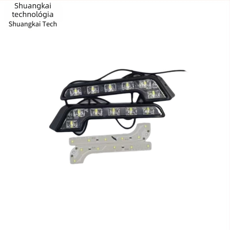 Autó LED nappali menetfény, L-alakú, 6-LED 3030, 12V, 4.2W, 0.35A