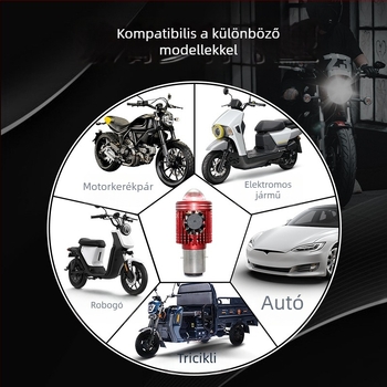 H4-es motorkerékpár fényszóró két karmokkal, LED spotlámpa, beépített fisheye lencsével, kettős fényű elektromos jármű felújításához