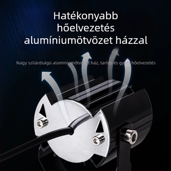 LED első fényszóró elektromos járműhöz, vízálló négyszögletes kialakítás, sárga fény, magas és alacsony fényerő, 3800 lumen