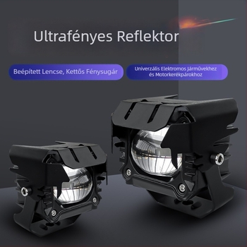 LED motorkerékpár spotlámpa lencsével, magas és alacsony fény, ultranagy fókuszált világítás