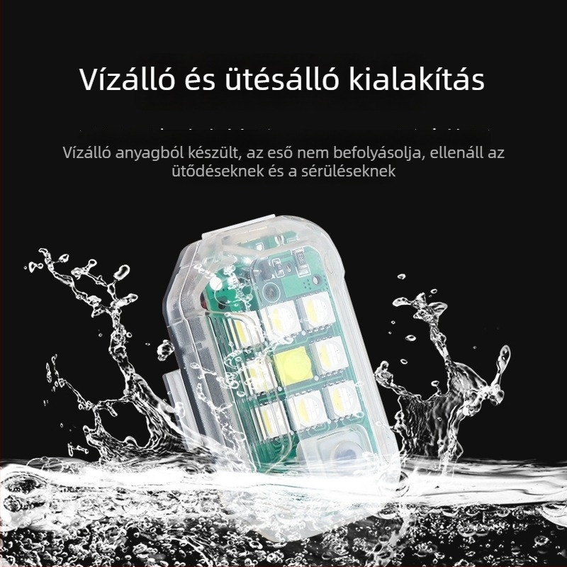 LED strob fény motorkerékpárokhoz és elektromos járművekhez, repülőgép-stílusú világítás, kerékpár hátsó lámpa, pilóta fény autó-módosításokhoz