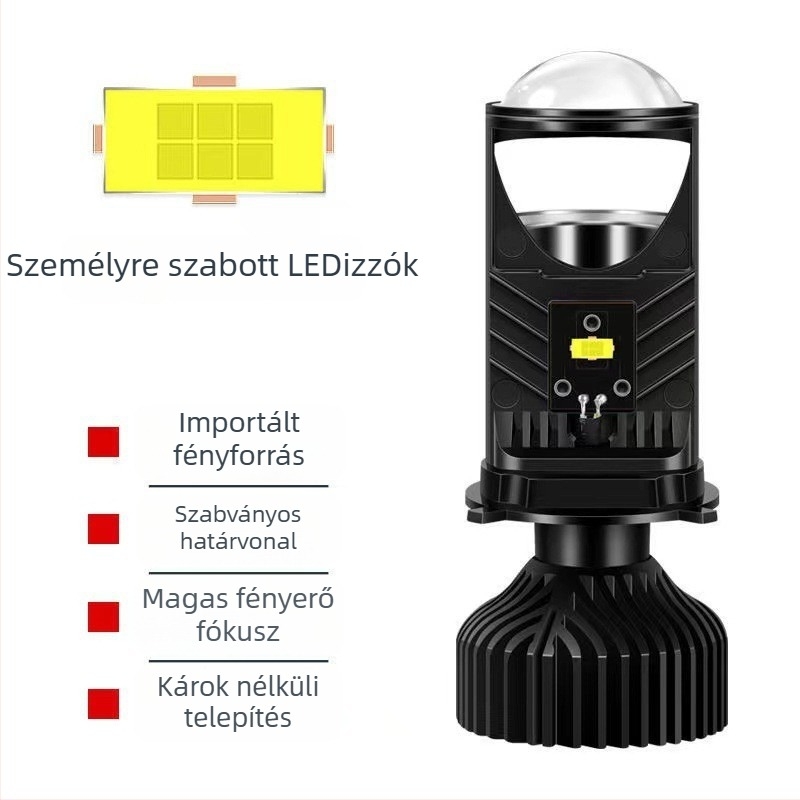 Y9 LED fényszóró H4-hez – integrált magas és alacsony fényáram, 40W, 12V, 4500LM, IP65, alumíniumötvözet