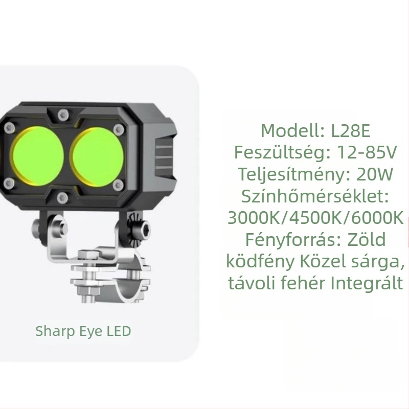 L28E külső 6-LED vízálló LED reflektor motorkerékpárhoz/elektromos járműhöz