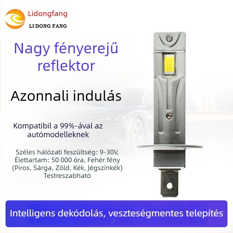 H1 LED fényszóró – univerzális járművekhez, 30W, 12V, 1500LM, IP67